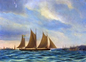 Gunboat in the Archipelago by Per Wilhelm Cedergren